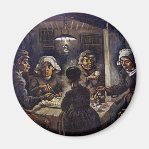 Vincent Van Gogh, potatisen Eaters Fine Art Magnet