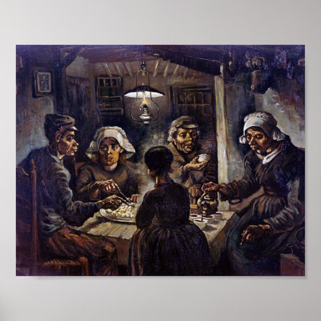 Vincent Van Gogh, potatisen Eaters Fine Art Poster (Framsidan)