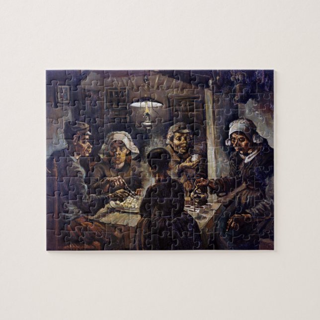 Vincent Van Gogh, potatisen Eaters Fine Art Pussel (Horisontell)