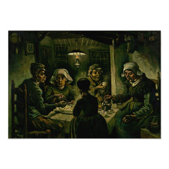 Vincent van Gogh - Potato Eaters Fototryck (Framsidan)