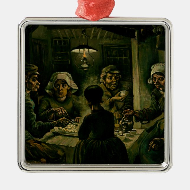 Vincent van Gogh - Potato Eaters Julgransprydnad Metall (Framsidan)