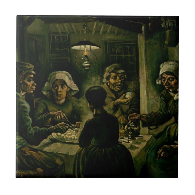 Vincent van Gogh - Potato Eaters Kakelplatta (Framsidan)