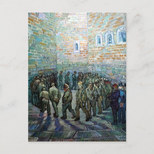 Vincent van Gogh Prisoners övning (efter Doré) Vykort (Framsida)