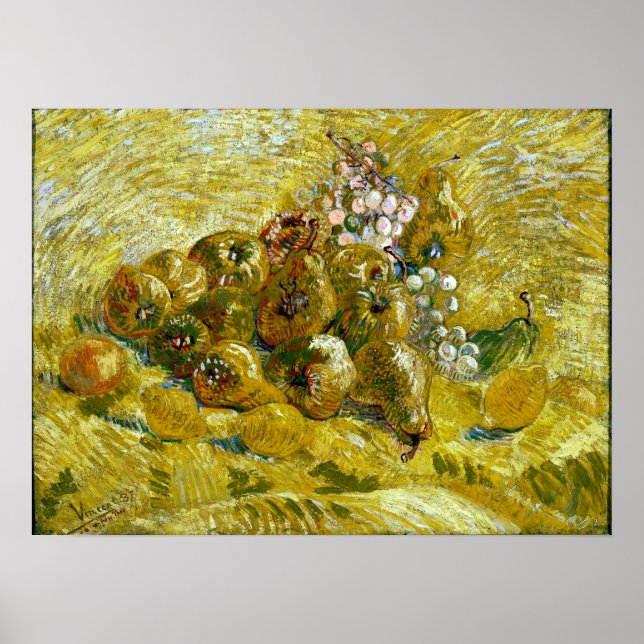 Vincent van Gogh Quinces, Lemons, Pears and Grapes Poster (Framsidan)