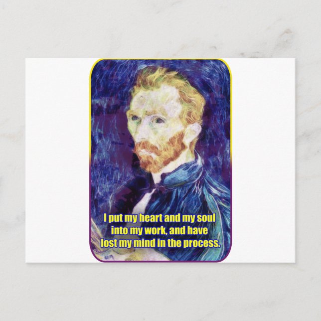 Vincent van Gogh - Quote Vykort (Framsida)