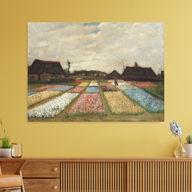 Vincent van Gogh - Rabatter i Holland Canvastryck (Insitu (Vardagsrum))