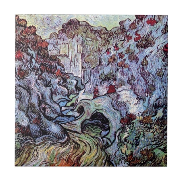 Vincent Van Gogh - Ravinen (Les Peiroulets) Kakelplatta (Framsidan)