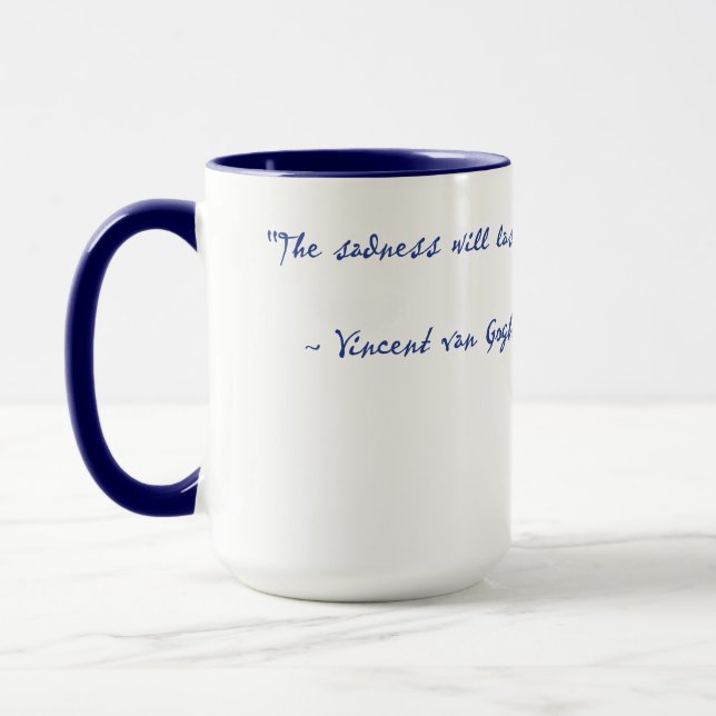 Vincent Van Gogh Real Quote Mugg 15 oz (Vänster)
