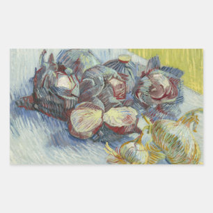 Vincent van Gogh - Red Cabbages and Onions Rektangulärt Klistermärke