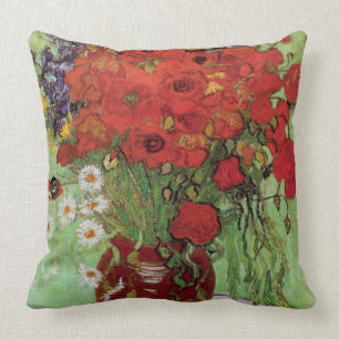 Vincent van Gogh-Red Poppies och Daisy Kudde
