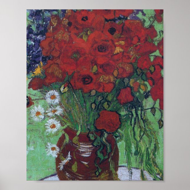Vincent Van Gogh - Red Poppies och Daisys Poster (Framsidan)