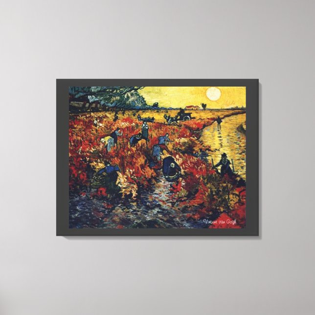 Vincent van Gogh, Red Vineyard Canvastryck (Framsida)
