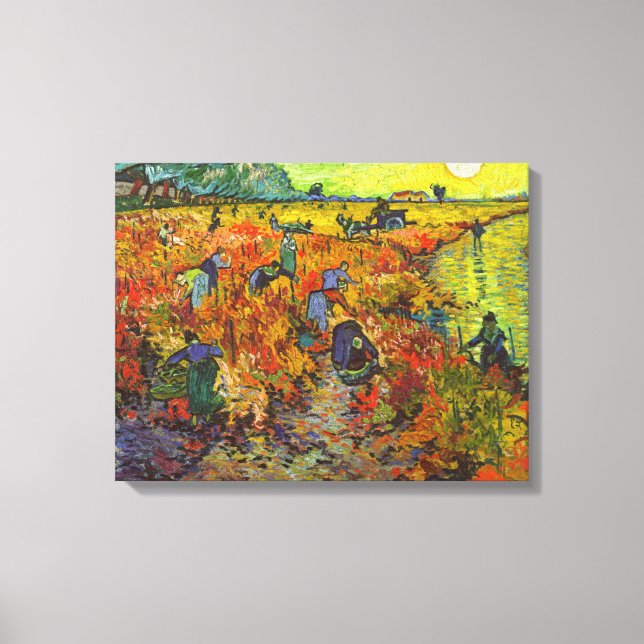 Vincent van Gogh - Red Vineyard Canvastryck (Framsida)