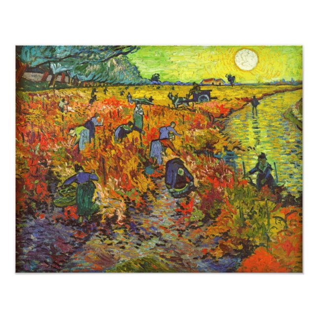 Vincent van Gogh - Red Vineyard Fototryck (Framsidan)