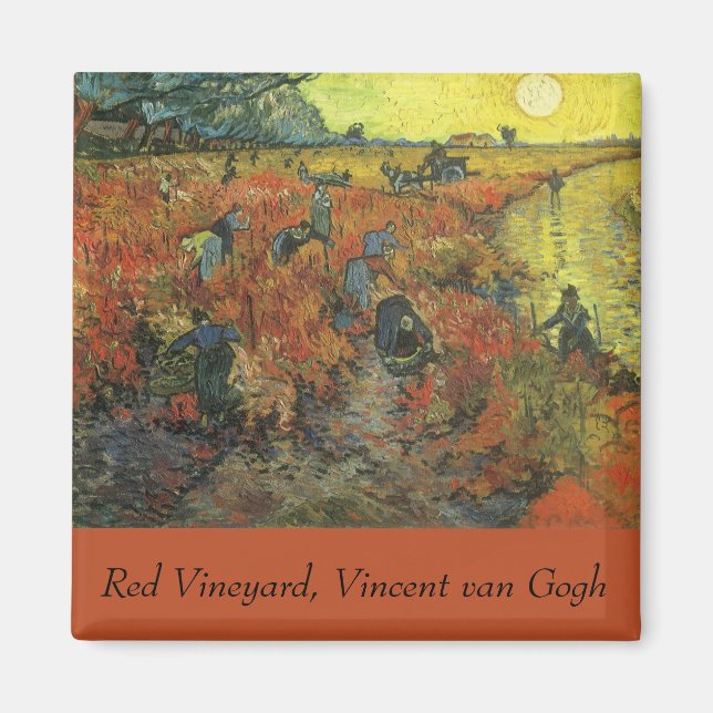 Vincent van Gogh - Red Vineyard Magnet (Framsidan)