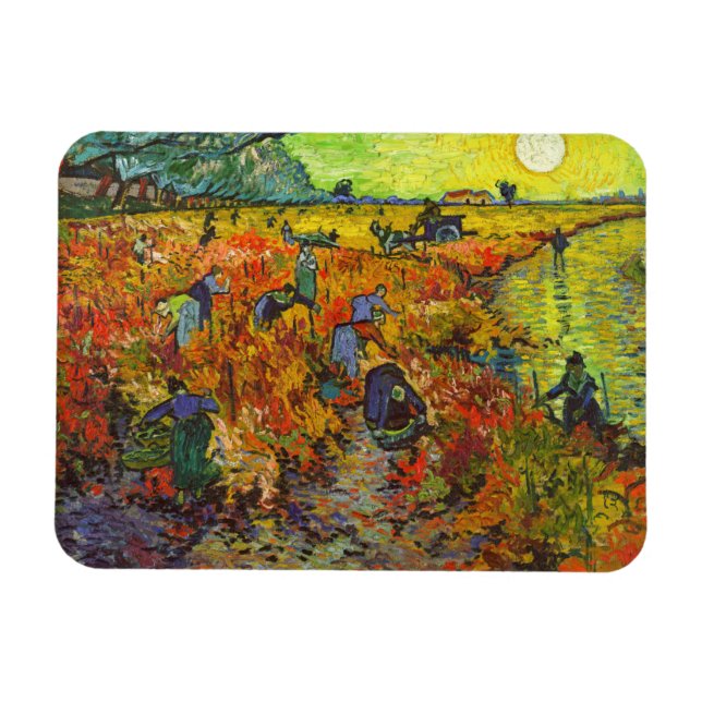 Vincent van Gogh - Red Vineyard Magnet (Horisontell)