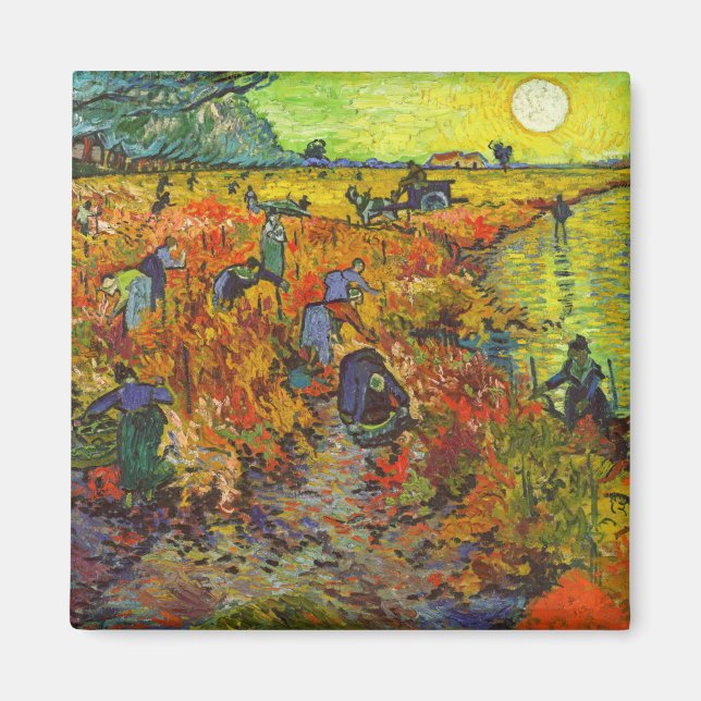 Vincent van Gogh - Red Vineyard Magnet (Framsidan)