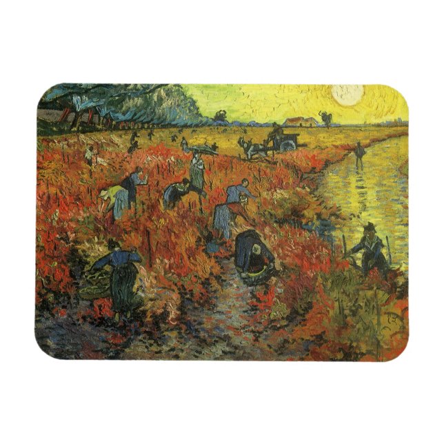 Vincent van Gogh - Red Vineyard Magnet (Horisontell)