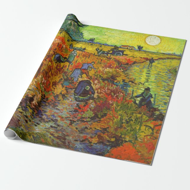 Vincent van Gogh - Red Vineyard Presentpapper (Utrullad)
