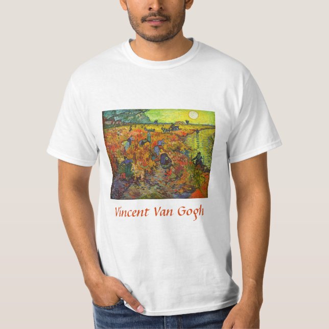 Vincent van Gogh - Red Vineyard T Shirt (Framsida)