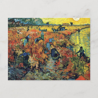 Vincent Van Gogh - Red Vineyard vid målningen i Ar Vykort