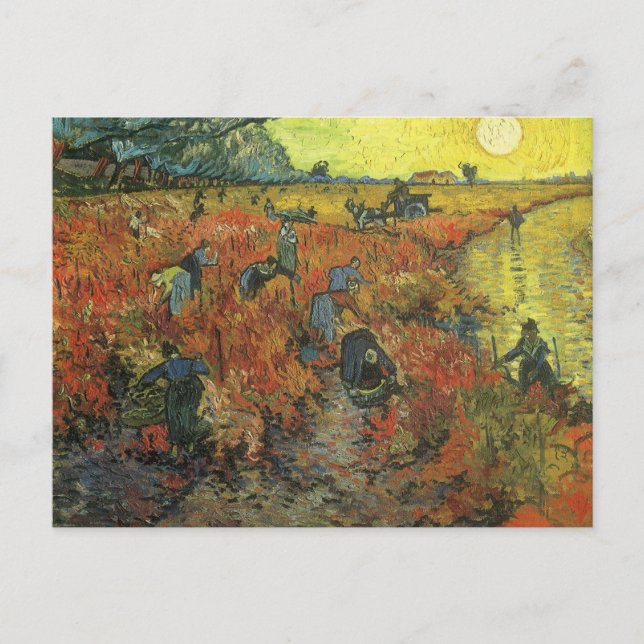 Vincent van Gogh - Red Vineyard Vykort (Framsida)