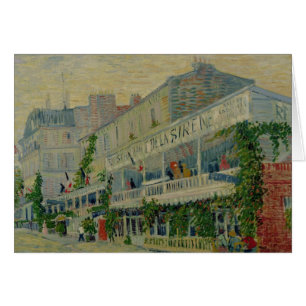 Vincent Van Gogh Restaurang de la Sirene Hälsningskort