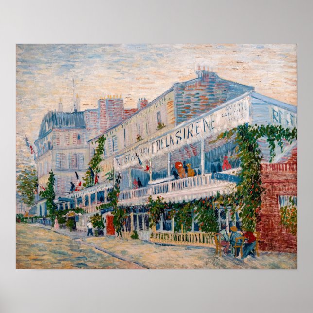 Vincent van Gogh - Restaurang de la Sirene Poster (Framsidan)