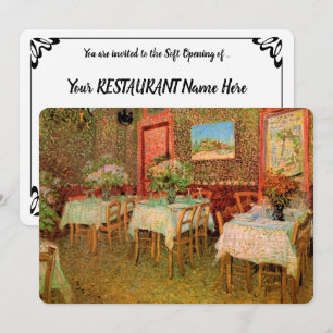Vincent van Gogh Restaurang Mjuk Öppning Inbjudningar