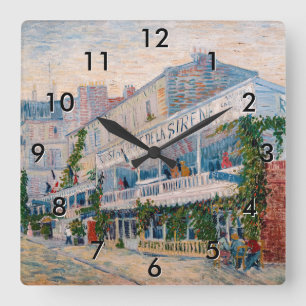 Vincent van Gogh - Restaurant de la Sirene Fyrkantig Klocka