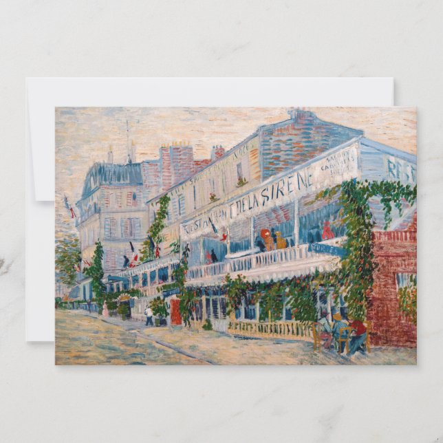 Vincent van Gogh - Restaurant de la Sirene Inbjudningar (Framsida)