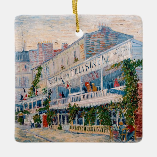 Vincent van Gogh - Restaurant de la Sirene Julgransprydnad Keramik (Framsida)