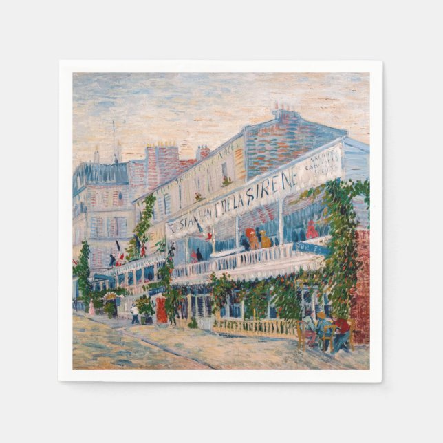 Vincent van Gogh - Restaurant de la Sirene Pappersservett (Framsidan)