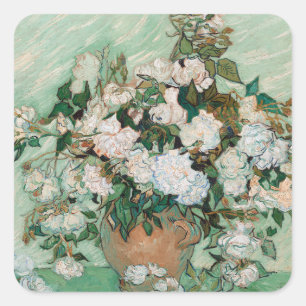 Vincent van Gogh Ro, 1890 Fyrkantigt Klistermärke