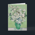 Vincent Van Gogh Ro Impressionist Birthday Kort<br><div class="desc">Vackra Van Gogh Ro-målning med imponerande blommigt med söt ro i en grönt vas på en vit bord med spår av rosa på en fin gult. Coola vintage blommigt bouquet-gåva till en 1800-talarbeundrare som kärlek den imponerande perioden. Grattis på födelsedagen har skrivit på insidan eller bytt till ditt eget anpassningsbar-meddelande....</div>