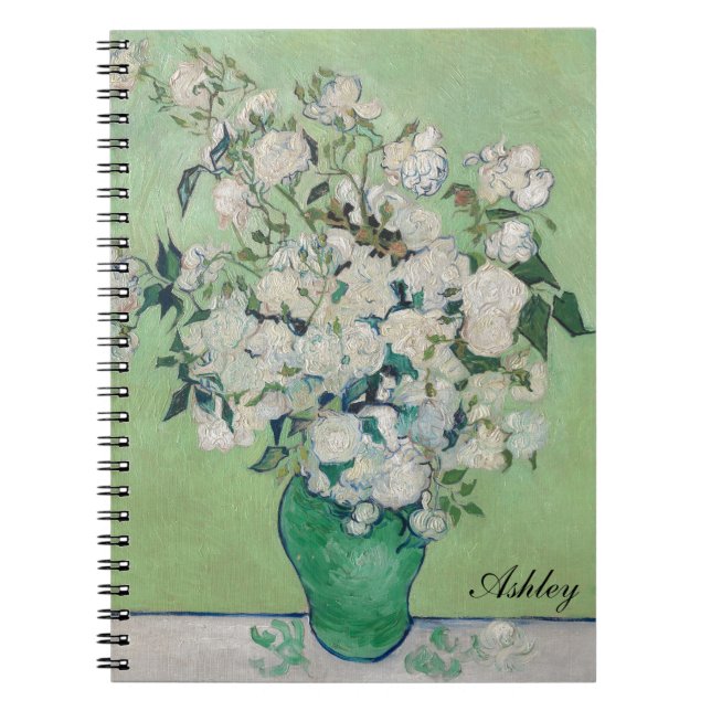 Vincent Van Gogh Ro Impressionist Monogram Anteckningsbok (Framsidan)