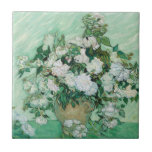 Vincent van Gogh - Ro Kakelplatta<br><div class="desc">Ro / still Life: Vas med Rosa ros - Vincent van Gogh,  Oil on Canvas,  1890</div>