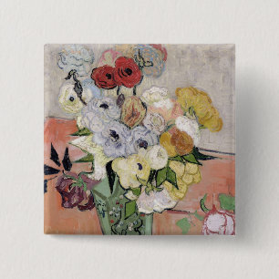 Vincent Van Gogh ro och anemoner, 1890 Knapp