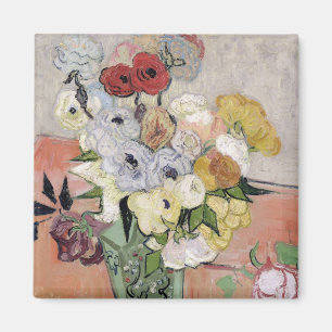 Vincent Van Gogh   ro och anemoner, 1890 Magnet