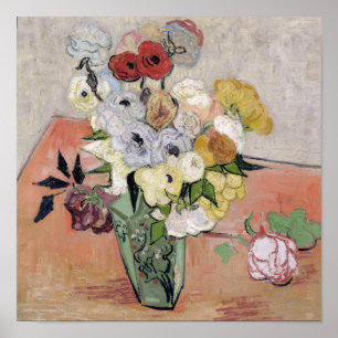 Vincent van Gogh   Ro och Anemones 1890 Poster
