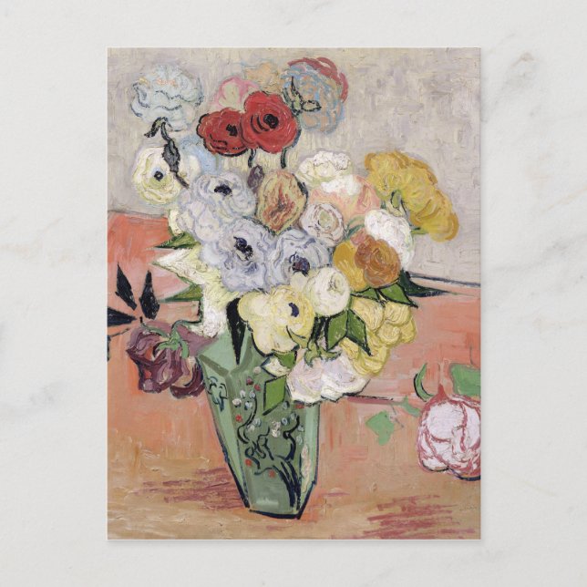 Vincent van Gogh | Ro och Anemones 1890 Vykort (Framsida)