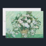 Vincent van Gogh - Ro Tack Kort<br><div class="desc">Ro / still Life: Vas med Rosa ros - Vincent van Gogh,  Oil on Canvas,  1890</div>