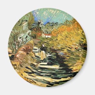 Vincent van Gogh Road vid Saint-Remy, Female Figur Magnet