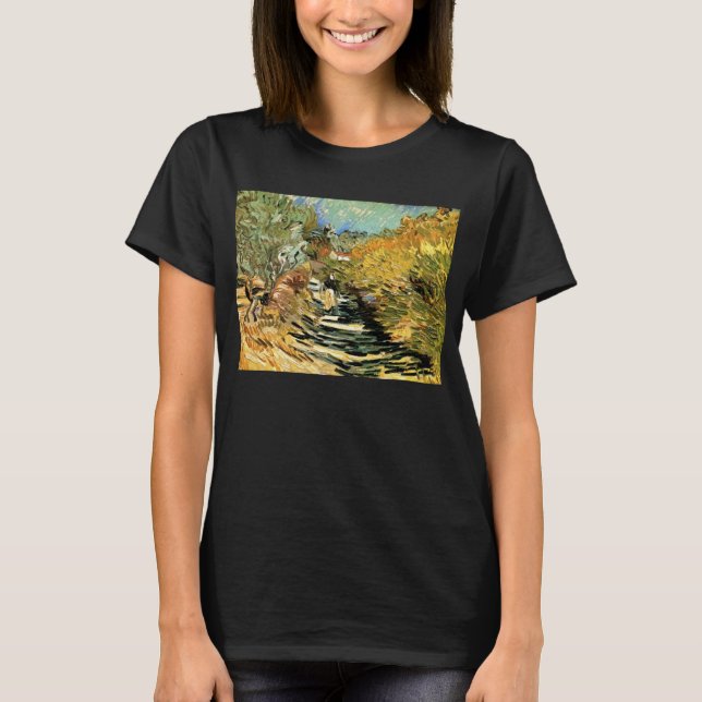Vincent van Gogh Road vid Saint-Remy, Female Figur Tee Shirt (Framsida)