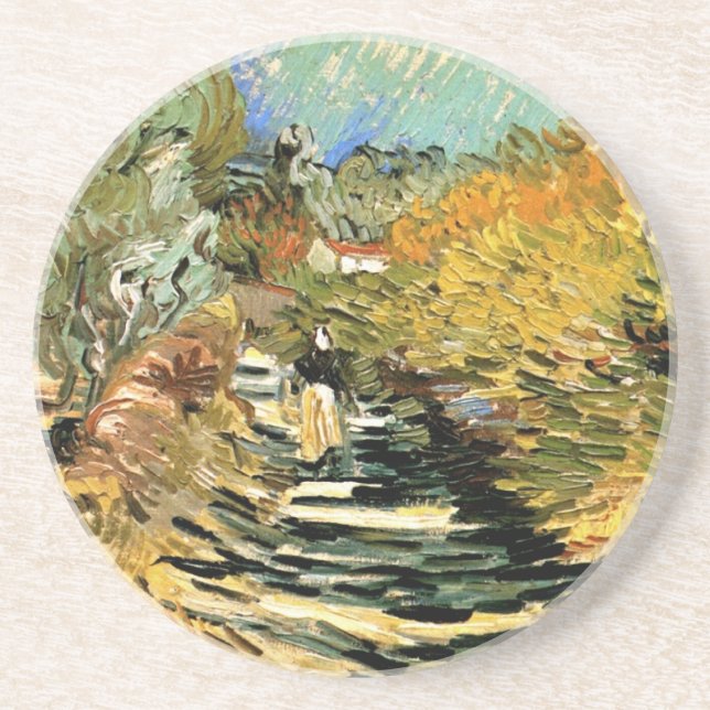 Vincent van Gogh Road vid Saint-Remy, Female Figur Underlägg (Framsidan)