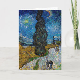 Vincent van Gogh - Road with Cypress and Star Kort