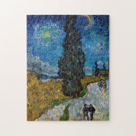Vincent van Gogh - Road with Cypress and Star Pussel