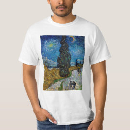 Vincent van Gogh - Road with Cypress and Star T Shirt