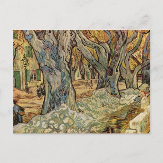 Vincent van Gogh - Road Workers Vykort (Framsida)