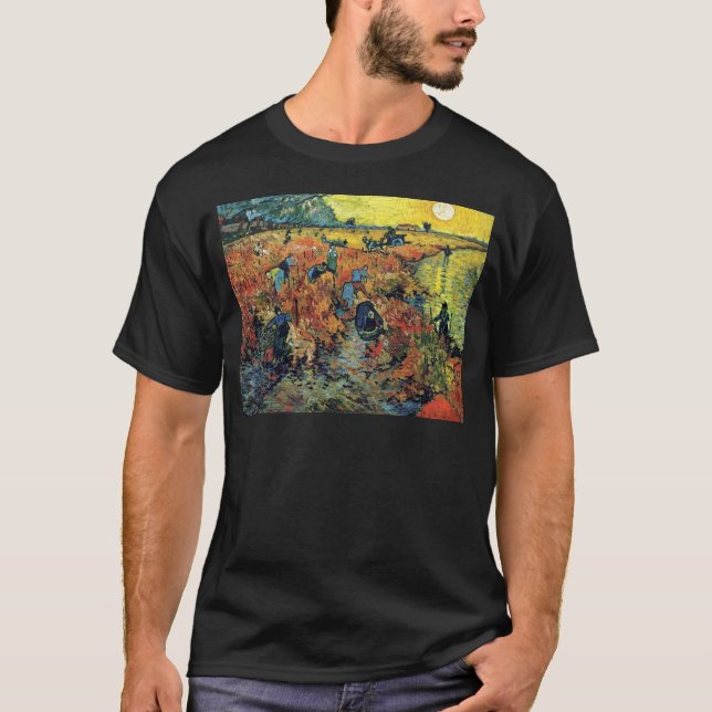 Vincent Van Gogh - Röd vingård i Arles målning T Shirt (Framsida)